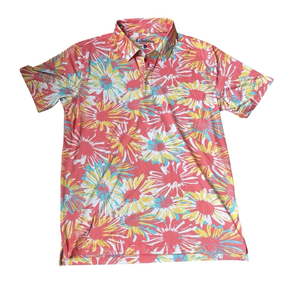 Chubbies Men's Large Lightweight 'The PI' Performance Polo 2.0 582241 NWOT